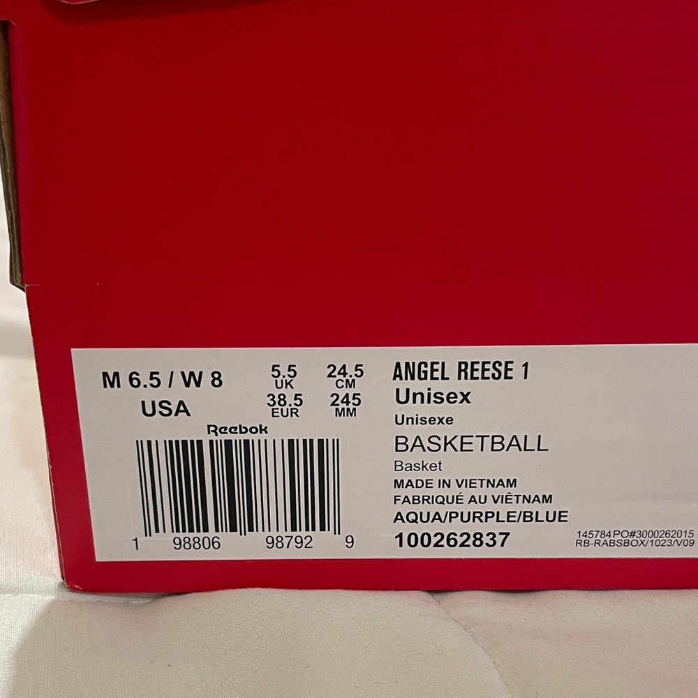 Reebok Unisex Angel Reese 1 Athletic Sneakers size M6.5 W8 - Picture 11 of 11